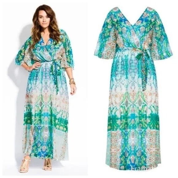 City Chic Istanbul Maxi Dress Size 16/Small - Picture 1 of 10